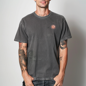 New Arrival 100% Cotton Acid Wash <b>Embroidery</b> T-Shirts Men's Custom Logo Plus Size Jersey Breathable <b>Material</b> Customized Design - Product Image 6