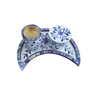 Plateau Acrylique Medkhan Résine Boîte Brûleur À Bois Faizacraft Bakhoor Os Incrustation Dessous De Verre Diffuseur D'encens Et D'aromathérapie - Product Image 1