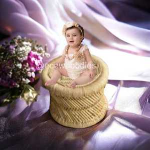 Offre Spéciale nouveau-né bébé photographie bambou artisanat rond pouf accessoires pour nouveau-né photographie bébé <span class=keywords><strong>Photo</strong></span> Shoot accessoires - Product Image 1