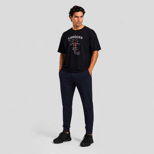 Core Fit Navy <b>Joggers</b> <b>Slim</b> Fit 100% Cotton Chinos Pants Customizable Logo Zipper Decoration Colored Linen XL Tactical Trousers - Product Image 4