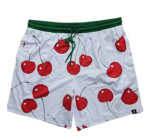 Short en maille de style rue haute d'été à logo personnalisé nouvelle mode tissu de laine à motif solide imprimé par transfert de chaleur pour les joueurs - Product Image 1