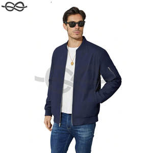 Chaqueta bomber de alta calidad para hombre de fabricante personalizado, cortavientos ligero acolchado informal, resistente al agua, con múltiples bolsillos - Product Image 4