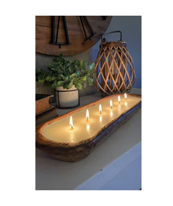 Tazón de masa de vela de Navidad de madera de acacia hecho a mano, tazón de masa rústico de granja a bajo precio - Product Image 6