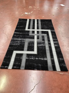 Alfombra de poliéster Adiva Shaggy de Gaziantep, tejida en jacquard, de pelo largo, acolchada, reversible, resistente a las manchas, fabricada a máquina, con base de yute. - Product Image 2