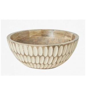 Juego de cuencos de madera de diseño clásico hecho a mano características desechables ecológicas y aptas para lavavajillas para frutas - Product Image 2