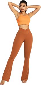 Pantalon évasé le plus à la mode Pantalon évasé pour femmes délavé à l'acide Pantalon lourd pour femmes facile à porter - Product Image 2