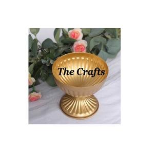 Juego de tres cuencos de chocolate de diferentes tamaños en cuenco de postre de aluminio de color plateado y dorado para los más vendidos - Product Image 6