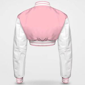 แจ็กเก็ตขนสัตว์ระบายอากาศได้ดีสำหรับผู้หญิงเสื้อคลุมมหาวิทยาลัยผ้ากำมะหยี่ปักลายตัวอักษร - Product Image 6