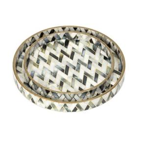 Top Quality <b>Gold</b> Plated Finishing <b>Serving</b> <b>Tray</b> Multipurpose Use Breakfast <b>Serving</b> Metal and Glass <b>Tray</b> At Wholesale Price - Product Image 5