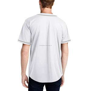 T-shirts de maillot de baseball et de softball vierges de qualité supérieure pour hommes vêtements de sport unis en gros - Product Image 2