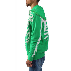 Sweat à capuche zippé intégral surdimensionné pour homme, 400 GSM, coton, polaire technique, logo 3D imprimé, streetwear lourd, pull à capuche zippé - Product Image 3