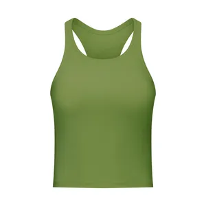 Mudah dipakai pakaian Yoga kebugaran Gym wanita baju garis panjang sejuk seksi berbagai warna pakaian olahraga bertali Tank Top