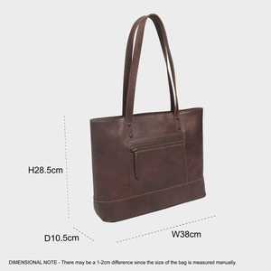 Bolso de mano de cuero genuino de grano completo Vintage de castaño de aceite marrón de alta calidad inglés bohemio geométrico directo superior indio - Product Image 2