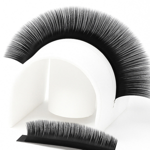 Kit de cils en éventail coréens faits à la main, cils volumineux en plumes, faux cils 3D, extension facile en éventail, noir mat, cils individuels naturels - Product Image 5
