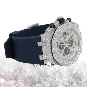 Stonewels Luxury Hip Hop Diamond Mechanical Quartz <b>Watch</b> for <b>Women</b> Full Custom Square VVS Moissanite DEF Natural Diamond Glass - Product Image 3