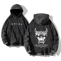 Anime Attack on Titan Hoodie Imprimé Hip Hop Manches Longues Casual Streetwear Acid Washed Hoodies Manga Print Sweatshirts Tops 2025