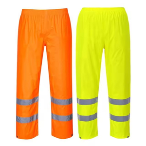 Vente en gros sur mesure Pantalon de travail jaune fluorescent pour équipement de sécurité pour hommes Fournisseur de pantalons cargo résistants réfléchissants haute visibilité - Product Image 3