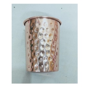 Carafe à eau en cuivre pur de haute qualité avec verre carafe à eau potable durable martelée avec impression bleue à faible coût - Product Image 4