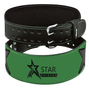 El mejor diseño Durable cuero de vaca Powerlifting cinturones de levantamiento de pesas gimnasio hebillas de cuero para levantamiento de pesas - Product Image 2