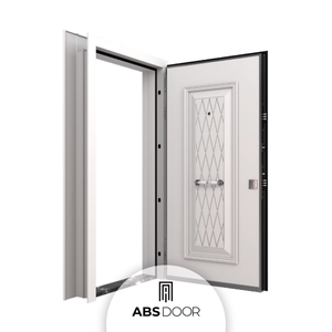ABSDOOR AURA Puertas de Seguridad Modernas con Chapa de Madera Natural y Acero Inoxidable, Elegancia Atemporal para Entradas de Villas, Hoteles e Interiores, Turquía - Product Image 2