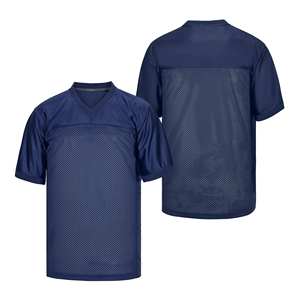 Maillot de football américain sur mesure en gros, manches courtes, polyester/coton, respirant, séchage rapide, antibactérien, anti-UV - Product Image 1