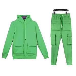 Vente en gros Tenue de jogging 100% coton solide unisexe pour l'hiver Ensemble deux pièces Sweats à capuche Vêtements d'entraînement - Product Image 1