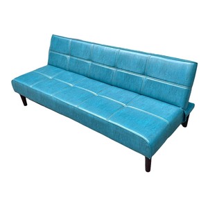 Turquoise 1.7m BNS2021D <b>Convertible</b> Reclining <b>Sofa</b> <b>Bed</b> Modern Minimalist Design for Living Room Use - Product Image 2