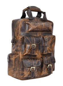 กระเป๋าหนังม้าแท้สำหรับผู้ชายและผู้หญิงกระเป๋าเป้สะพายหลังแบบหลายช่องใส่แล็ปท็อปสำหรับเดินทางและไปโรงเรียนกระเป๋าโพลีเอสเตอร์ - Product Image 2