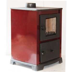 Poêle à bois en acier modèle DORELLO MANGAL MF70, cuisinière confortable en briques - Product Image 1