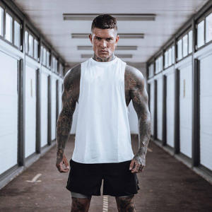 Camiseta sin mangas atlética para hombre para entrenamientos de gimnasio secado rápido entrenamiento de verano culturismo Fitness pantalla muscular entrenamiento de algodón de punto - Product Image 4