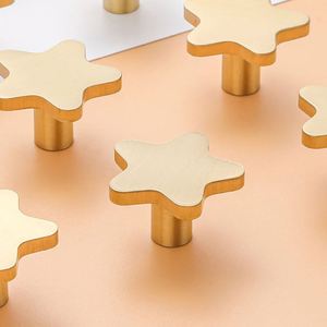 Stars knob new style brass <b>pull</b> cabinet drawer <b>for</b> <b>home</b> dresser door cabinet furniture decorative kitchen wardrobe handle knobs - Product Image 2