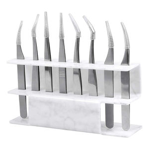 Pinzas Profesionales para Extensión de Pestañas Kaamir Instruments, de Acero Inoxidable, Antimagnéticas, con Punta Lisa, Herramienta de Belleza con Logotipo Personalizado - Product Image 1