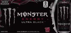 Bebida Energética Monster Ultra Black de 16 Onzas Paquete de 15 Sin Azúcar Baja en Carbohidratos Baja en Grasas Infusionada con Carbonato de Fabricación Alemana - Product Image 3