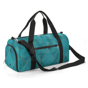 Bolsas de lona plegables hechas de poliéster impermeables ligeras portátiles para gimnasio Bolsas de gimnasio cómodas MOQ bajas - Product Image 2