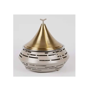 Marmite en métal Design traditionnel fait à la main Vente en gros Réchauffeur d'aliments fantaisie Casserole en métal fantaisie de table décorative pour mariage - Product Image 6