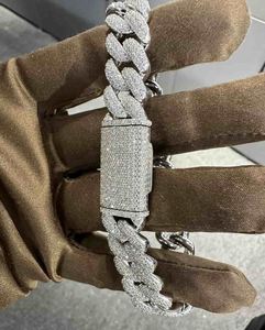 VVS Moissanite 925 <b>Sterling</b> <b>Silver</b> <b>Bracelet</b> 22MM 8 Inches White Gold Plated Fashion Charm <b>Bracelet</b> - Product Image 4