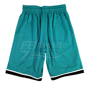 Shorts en maille décontractés pour hommes, fabriqués en usine, avec logo personnalisé, confortables, à la mode, taille mi-haute, séchage rapide, fermeture à cordon. - Product Image 3