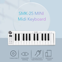 Professional Digital Electronic Piano Usb 25 Key Musical Instrument Midi Keyboard Controller