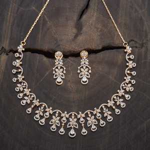 Zircon Necklace 178330 Elegant <b>Wedding</b> <b>Accessory</b> with Dazzling Zircon Stones - Product Image 4