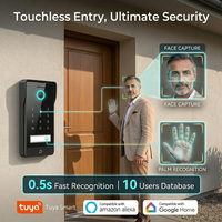 Videoportero Inteligente Hiwink 2K IP, Sistema de Intercomunicación Smart Life Tuya WiFi, Pantalla Táctil IPS, Sensor de Movimiento PIR con Desbloqueo por Palma de la Mano