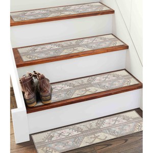 Tapis imprimé bohème aux tons doux, lavable en machine, épais, facile à nettoyer, Goblen - Product Image 5