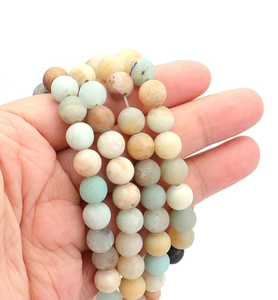 Cuentas de Piedra, Cuentas de Amazonita, Hilo de Piedras, Joyería de Piedras, Gema Suave Suelta, Collar Curativo, Cristal Natural, Mayorista - Product Image 6