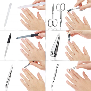 ชุดทําเล็บมือเล็บเท้าสแตนเลส 8 ชิ้นชุดเครื่องมือทําเล็บพร้อมกล่องหนัง PU - Product Image 6