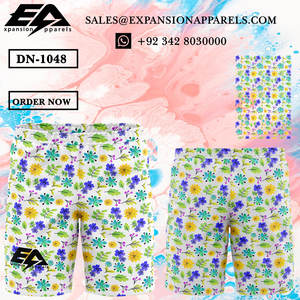 Short de bain d'été pour homme, coupe courte, basique en polyester tissé, sublimation solide, uni, vintage, deux poches profondes à l'ourlet latéral - Product Image 6