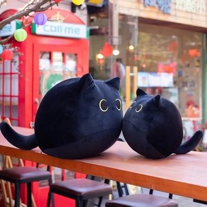Grand Chat Noir Étreignant Doux En Peluche Jouet Oreiller Mignon Kawaii Animal En Peluche Oreiller Coussin Doux Chat En Peluche Poupée jouet - Product Image 3