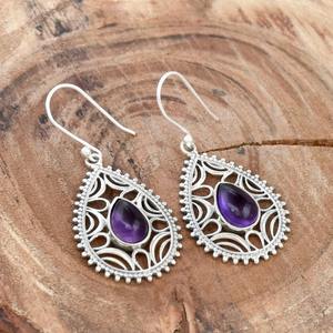<b>Earrings</b> for <b>Women</b> Dangle <b>Earrings</b> Amethyst Gemstone High Quality 925 Solid <b>Sterling</b> <b>Silver</b> Girls <b>Earrings</b> <b>Silver</b> Jewellery - Product Image 2