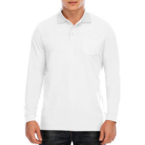 100% coton long, manches courtes, anti-rides, t-shirts pour hommes polo chemise confortable et respirante pour hommes - Product Image 3