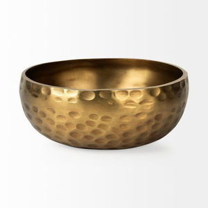 Bol de service en laiton martelé de luxe Design de table fait main de qualité supérieure idéal pour les desserts et les repas élégants - Product Image 2