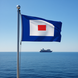 Whiskey W Nautical Signal <b>Flag</b> 150x180cm - Product Image 3