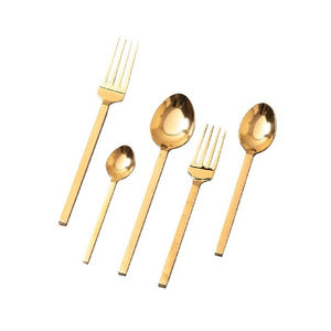 Couverts modernes en acier inoxydable poli miroir pour restaurant Design unique Ensemble de couverts élégants plaqués argent pour buffet - Product Image 3